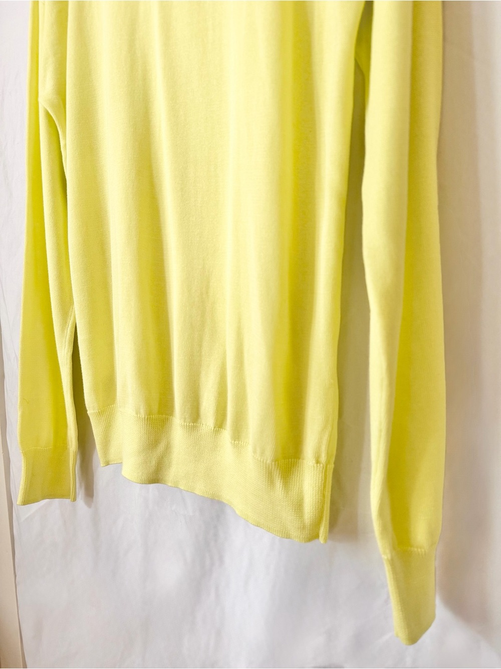 Chartreuse Lightweight Knit Sweater XL Rayon Cotton - Picture 6 of 8
